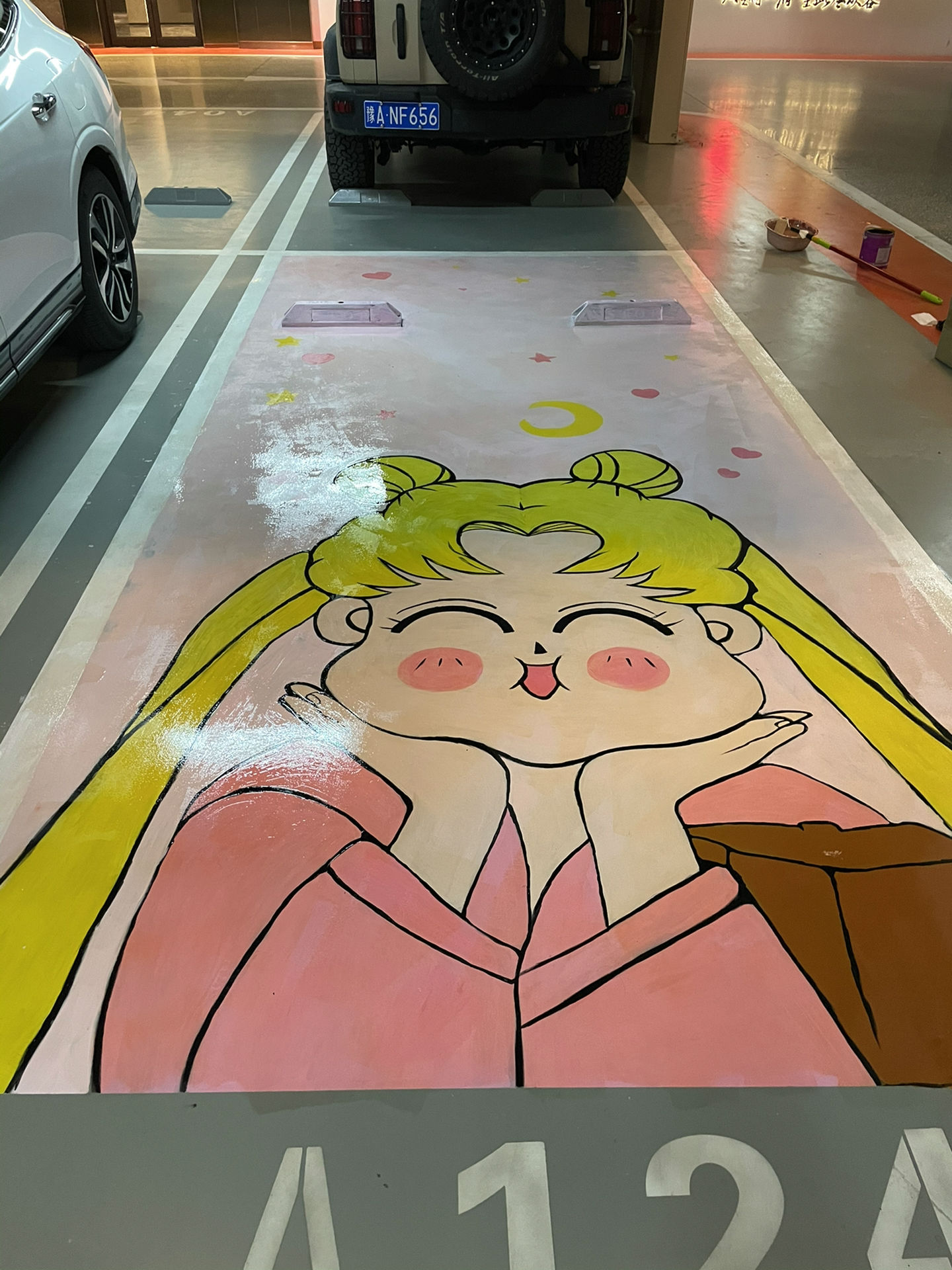 停車位噴繪地貼 停車位噴繪地貼